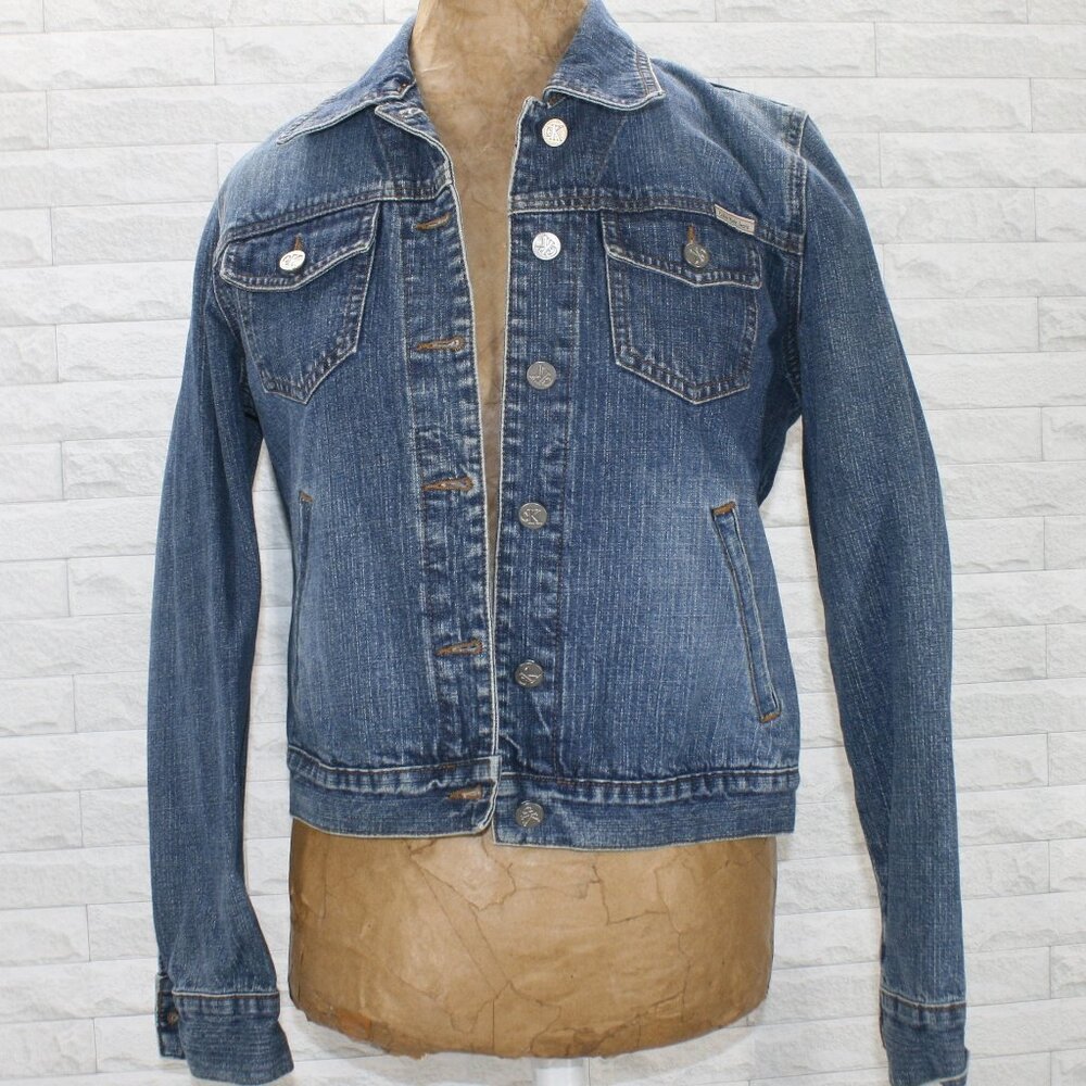 CALVIN KLEIN JEANS Jacket Denim Blue Jean Classic Vintage Boxy Medium Wash Med